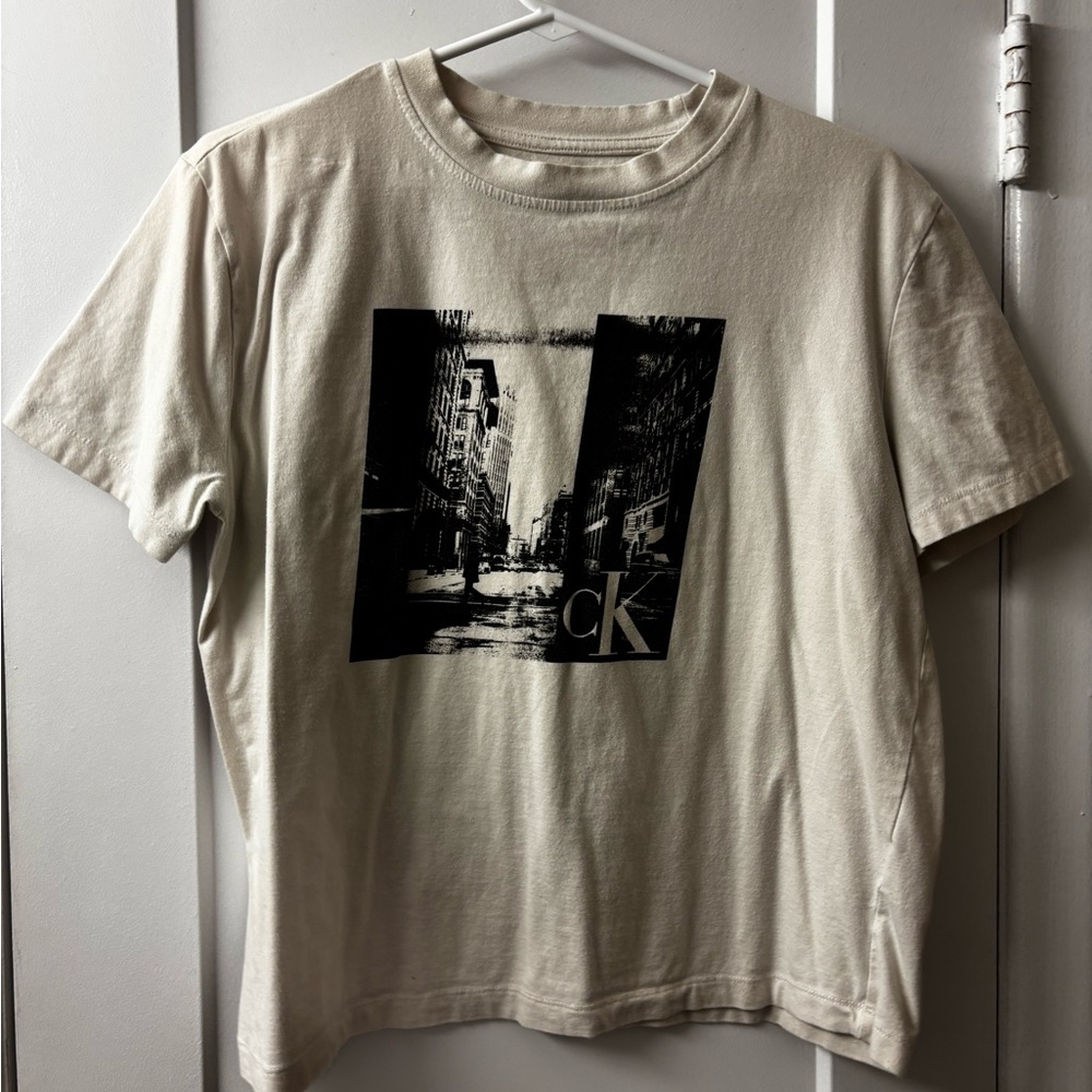 Calvin Klein Beige Graphic Tee
